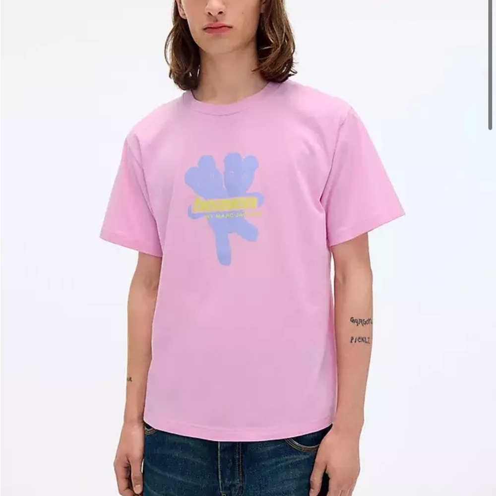 Heaven by Marc Jacobs pink logo t shirt